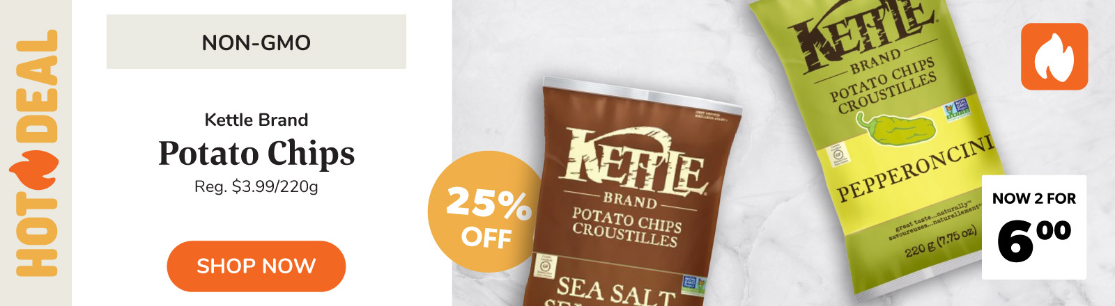 2 for $6 Kettle Chips this week! 