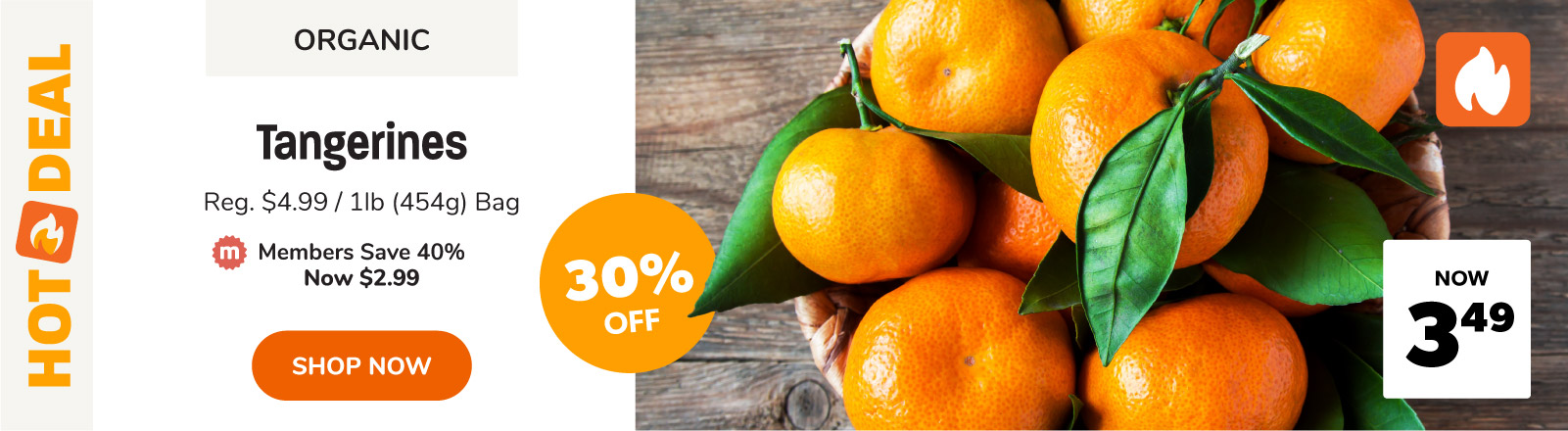 save on organic tangerines this week