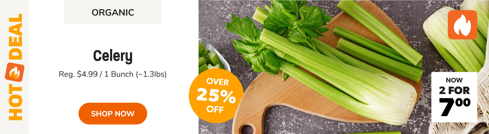 save on organic celery this week