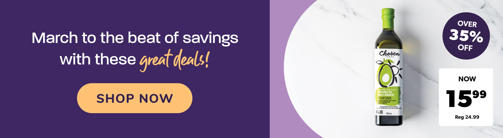 save 36% on avocado oil
