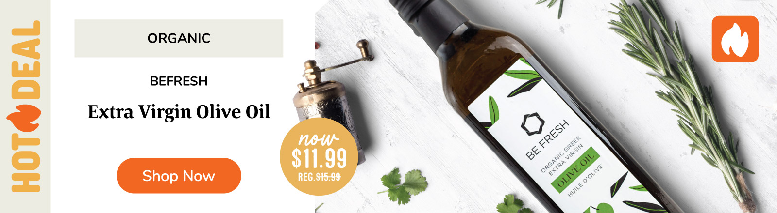 Be Fresh Organic Olive Oil is On Sale! 