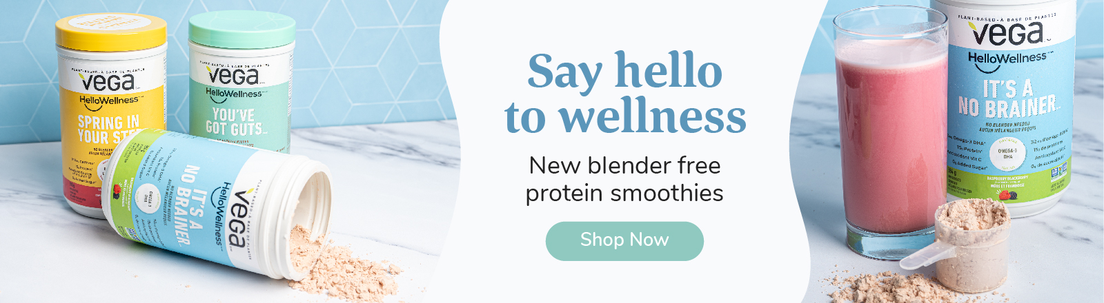 Say hello to wellness. New blender free protein smoothies.