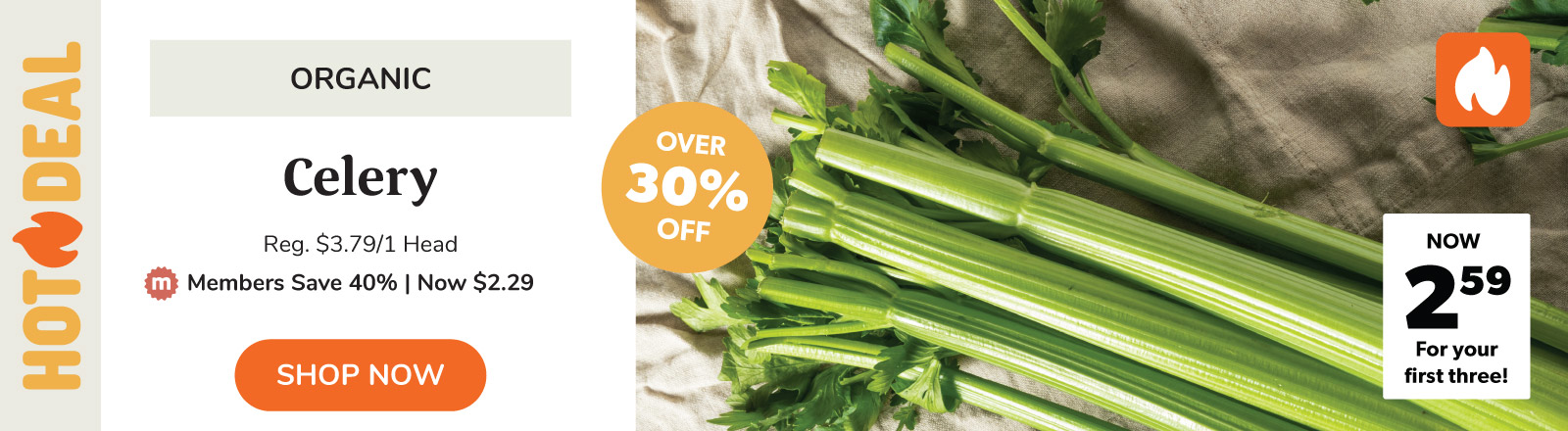 Save on organic celery this week