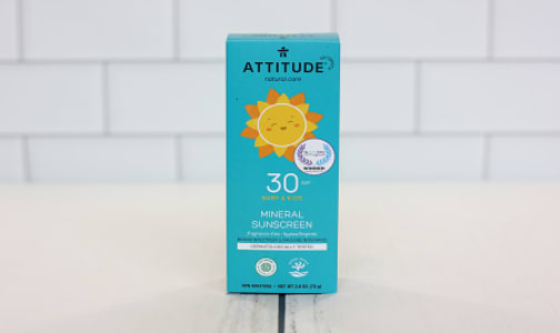 Mineral Sunscreen SPF 30 Baby & Kids - Fragrance Free- Code#: PC3402