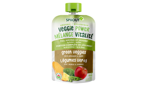 Organic Veggie Power Green Veggies with Pineapple & Apple- Code#: BB0034