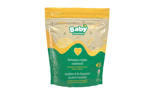 Organic Banana Raisin Oatmeal- Code#: BB0079