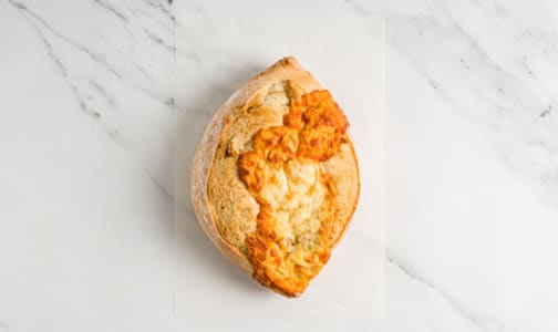 Organic Three's Company, Garlic & Cheese Batard Loaf- Code#: BR0304