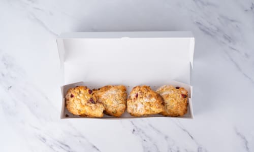 White Choc Cran Scone 4Pk- Code#: BR1109