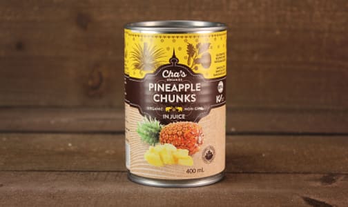 Organic Cha's Organics - Pineapple Chunks  400ml- Code#: BU0339