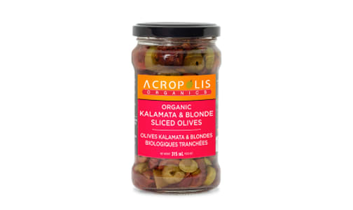 Organic Kalamata & Blonde Sliced Olives- Code#: BU1035