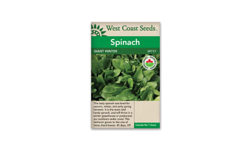 Organic Giant Winter Spinach Seeds- Code#: BU1082