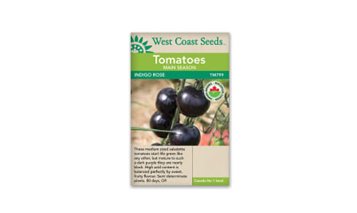 Organic Indigo Rose Organic Tomato Seeds- Code#: BU1086
