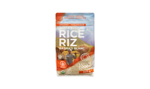 Organic White Basmati Rice- Code#: BU1178