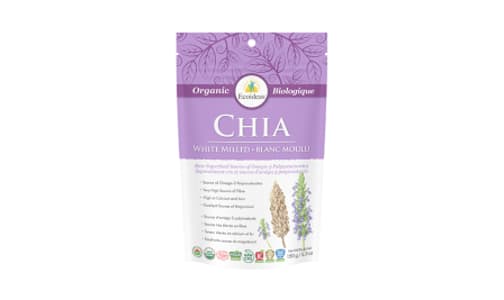 Organic White Chia Seeds - Cold Milled- Code#: BU1357