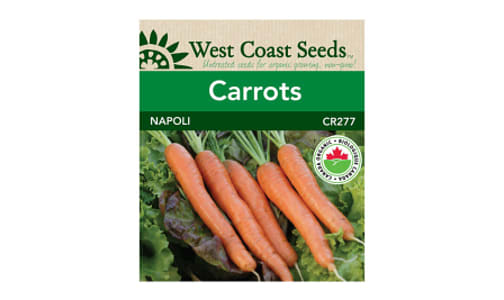 Organic 'Napoli  Carrot Seeds F1- Code#: BU1784