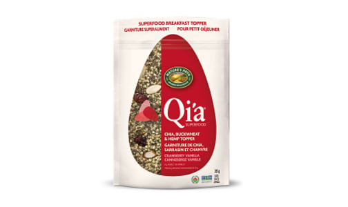 Organic Qi'a Superfood - Cranberry Vanilla - Chia, Buckwheat & Hemp Cereal- Code#: CE903