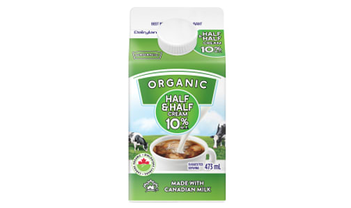 Organic Half & Half 10% Cream- Code#: DA4001