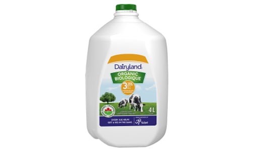 Organic 3.25% Milk- Code#: DA4048