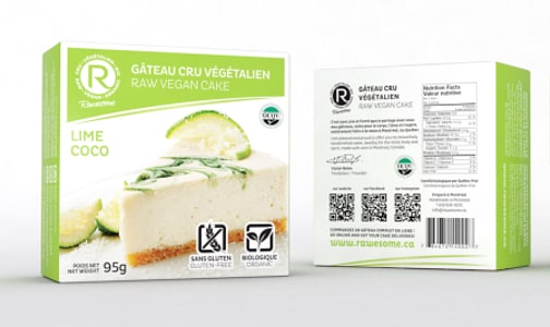 Organic Raw Vegan Gluten-Free Cake - Lime-Coco (Frozen)- Code#: DE1208