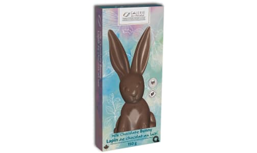 Organic Fairtrade Solid Milk Chocolate Bunny Box- Code#: DE1218