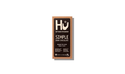 Organic Simple Dark Chocolate Bar- Code#: DE1289