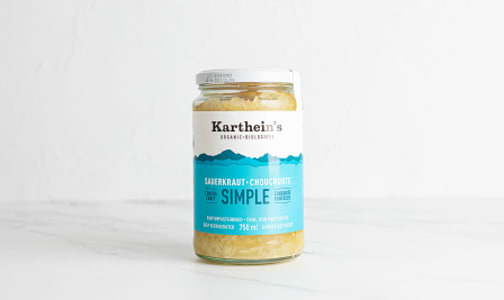 Organic Unpasteurized Sauerkraut - Simple- Code#: DN0485