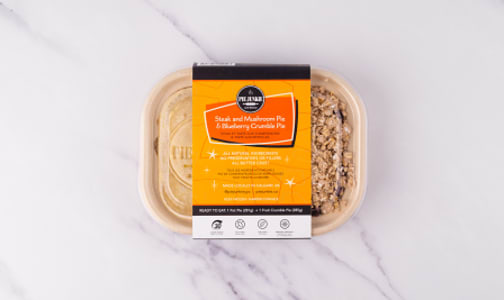 Steak And Mushroom Pie And Blueberry Crumble Pie (Frozen)- Code#: DN0848