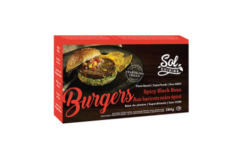 Spicy Black Bean Burger (Frozen)- Code#: DN539