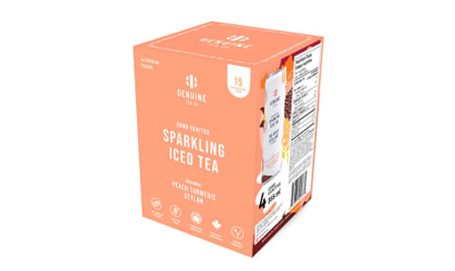 Organic Peach Turmeric Ceylon Sparkling Iced Tea- Code#: DR2392