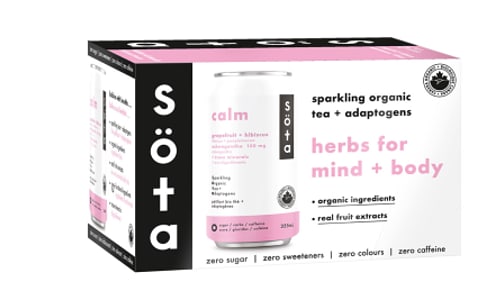 CALM - Sparkling Organic Tea + Adaptogens- Code#: DR2611