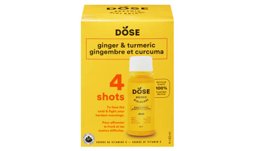 Organic Ginger Turmeric Immunity Shot 4-Pack- Code#: DR2654