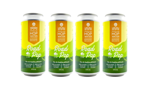 Road Pop Sparkling Hop Water - Lemon Lime- Code#: DR3722
