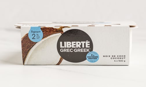 2% Fat Greek Coconut Yogurt Multi-pack- Code#: DY420