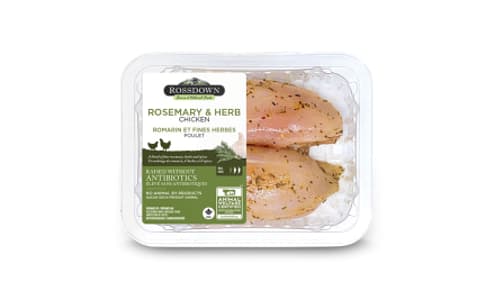 Boneless Skinless Chicken Breasts - Rosemary (Frozen) 2x6oz per pack (Frozen)- Code#: FZ0269