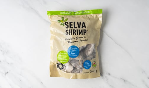 Selva Organic Black Tiger Shrimp 16/20 Peeled, Deveined, Tail-On (Frozen)- Code#: FZ0372
