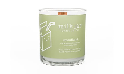 Woodland Essential Oil Candle - Eucalyptus, Rosemary and Cedar Wood- Code#: HH0979