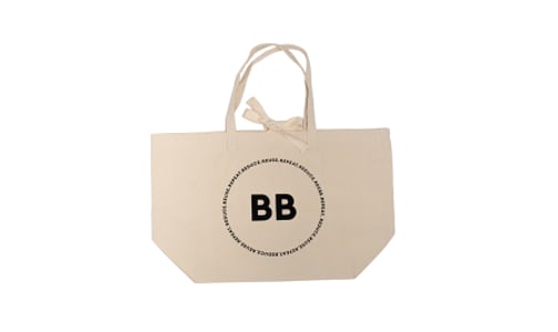 Organic Oversized Reuseable Canvas Grocery Tote - Santa Monica- Code#: HH1076