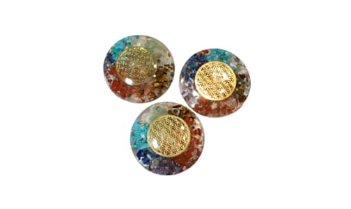 Phone Holder - Flower Of Life Orgone With Chakra Stones- Code#: HH1149