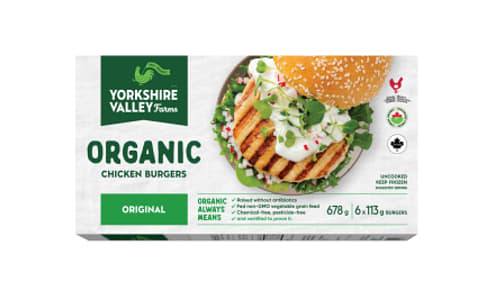 Organic Chicken Burger (Frozen)- Code#: MP0334