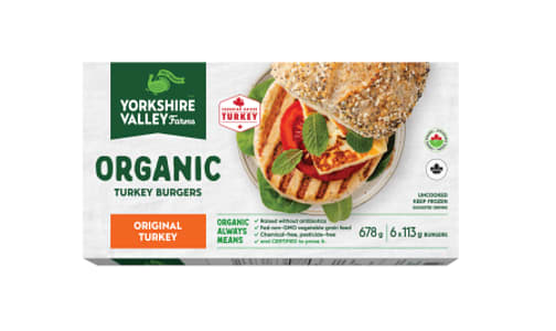 Organic Turkey Burger (Frozen)- Code#: MP0336