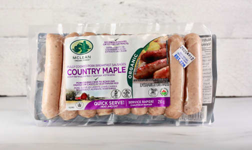 Organic Country Maple Breakfast Sausages- Code#: MP0821