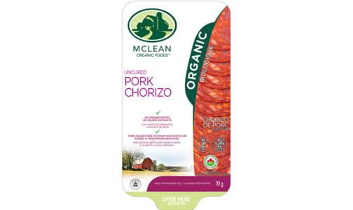 Organic Sliced Chorizo Salami- Code#: MP0828