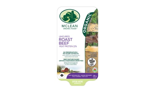 Organic Sliced Roast Beef- Code#: MP1043
