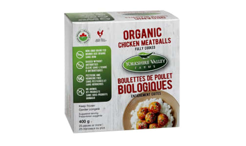 Organic Fully Cooked Chicken Meatballs (Frozen)- Code#: MP1082