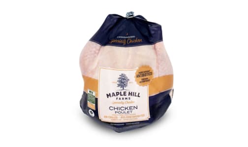 Maple Hill Unmedicated/Free Run Whole Chicken (Frozen)- Code#: MP1140