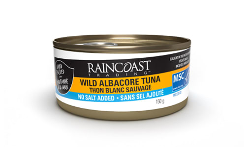 Canned Solid White Albacore Tuna - NO SALT ADDED - CASE- Code#: MP115-CS