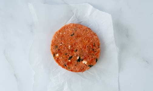 Sockeye Burger with Spinach and Feta (1 per package) (Frozen)- Code#: MP1370