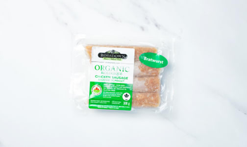Organic Bratwurst, Chicken Sausage (Frozen)- Code#: MP1377