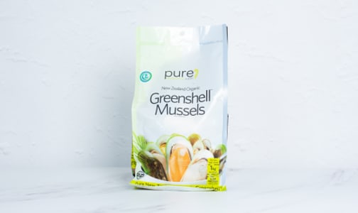 Organic New Zealand Half Shell Mussels (Frozen)- Code#: MP1406