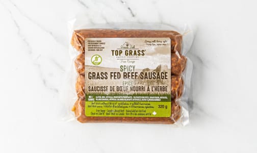 Grass Fed Beef Sausages - Spicy (Frozen)- Code#: MP1508